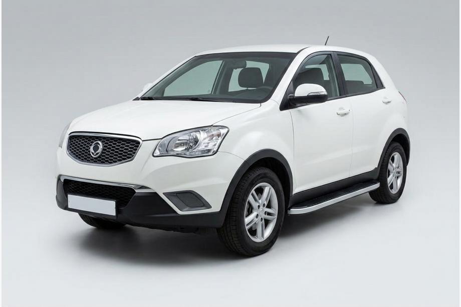 SsangYong Korando 2010-2019 Pedane Laterali Tayga Grey (2 pz, Alluminio) Image