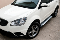 SsangYong Korando 2010-2019 Pedane laterali Allmond Grey (2 pz, alluminio) foto 1