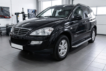SsangYong Kyron 2005-2014 Pedane Laterali Maydos V1 (2 pz, Alluminio e Acciaio Inox) foto 1