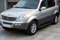 SsangYong Rexton I 2001-2017 Pedane Laterali Bosphorus Black (2 pz, Alluminio) foto 1