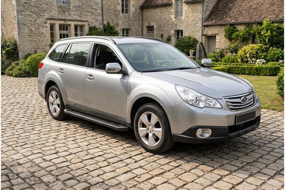 Subaru Outback 2009-2014 Pedane Laterali Allmond Black (2 pz, Alluminio) Image