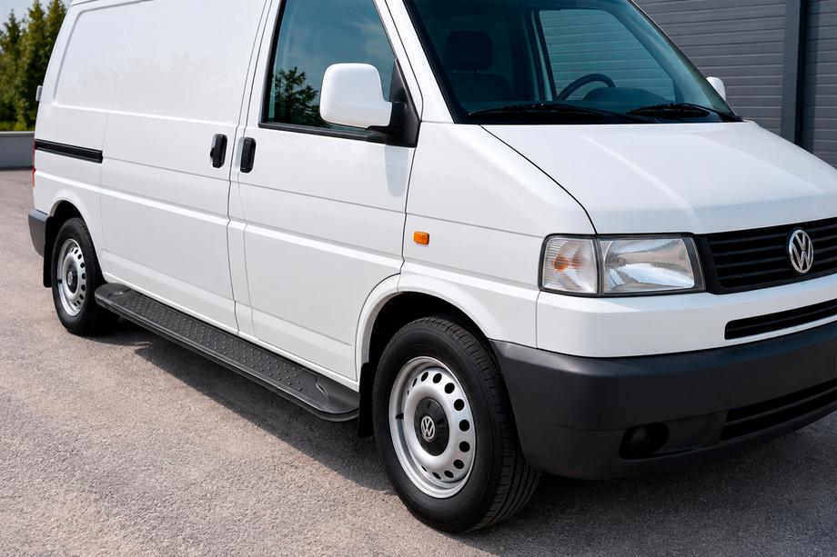 Volkswagen T4 Transporter 1990-2003 Pedane Laterali Allmond Black (2 pz, Alluminio) Foto 1