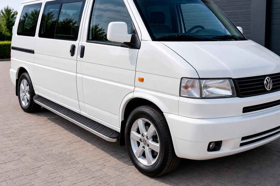 Volkswagen T4 Transporter 1990-2003 Pedane Laterali Tayga Grey (2 pz, Alluminio) Image