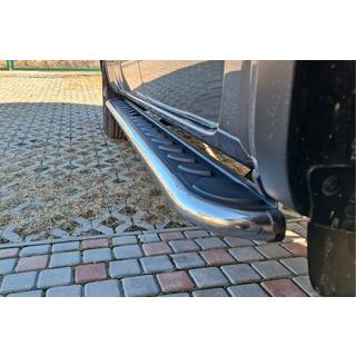 Pedane Laterali Maydos V1 (2 pz, Alluminio e Acciaio Inox) Volkswagen Amarok 2010-2022 foto 1