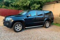 Volkswagen Amarok 2010-2022 Pedane Laterali Tayga Grey (2 pz, Alluminio) foto 5