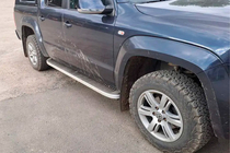 Volkswagen Amarok 2010-2022 Pedane Laterali Tayga Grey (2 pz, Alluminio) foto 1