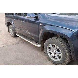 Pedane Laterali Tayga Grey (2 pz, Alluminio) Volkswagen Amarok 2010-2022 foto 1