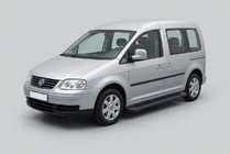 Volkswagen Caddy 2004-2010 Pedane Laterali Allmond Black (2 pz, Alluminio) foto 1