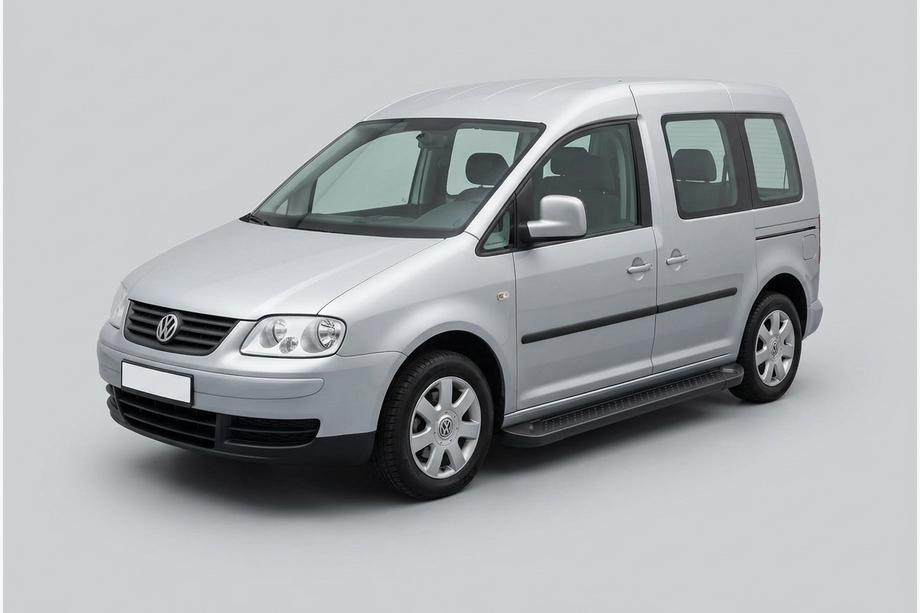 Volkswagen Caddy 2004-2010 Pedane Laterali Allmond Black (2 pz, Alluminio) Image