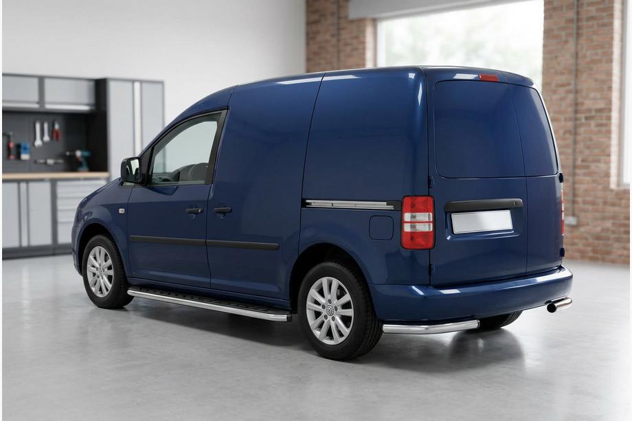 Volkswagen Caddy 2004-2010 Pedane Laterali Maydos V1 (2 pz, Alluminio e Acciaio Inox) Image
