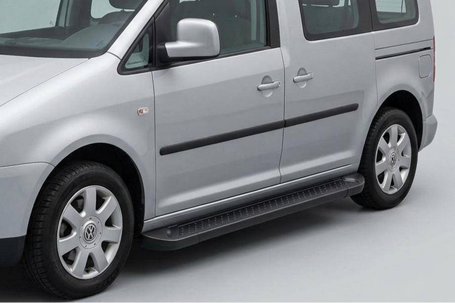 Volkswagen Caddy 2010-2015 Pedane Laterali Allmond Black (2 pz, Alluminio) Image