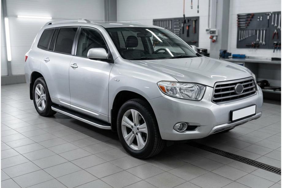 Toyota Highlander 2008-2013 Pedane Laterali Tayga Grey (2 pz, Alluminio) Image