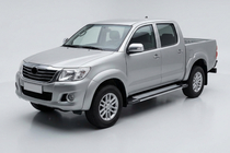 Toyota Hilux 2006-2015 Pedane Laterali Rainbow (2 pz, Alluminio) foto 1