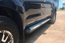 Toyota Hilux 2006-2015 Pedane laterali Allmond Grey (2 pz, alluminio) foto 2