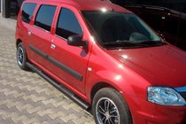 Dacia Logan MCV 2004-2014 Pedane Laterali Black (2 pz, Acciaio Inox) foto 1