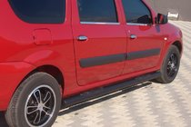 Lada Largus 2012- Pedane Laterali Black (2 pz, Acciaio Inox) foto 2