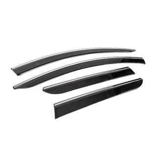 Deflettori Finestrini con Modanatura Cromata (4 pz, Sunplex Chrome) foto 3