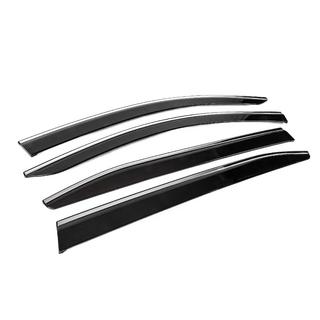 Deflettori Finestrini con Modanatura Cromata (4 pz, Sunplex Chrome) Citroen C5 Aircross 2017-2025 foto 3