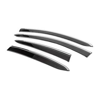Deflettori Finestrini con Modanatura Cromata (4 pz, Sunplex Chrome) foto 2