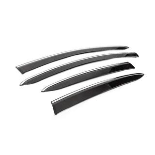 Deflettori Finestrini con Modanatura Cromata (4 pz, Sunplex Chrome) foto 3