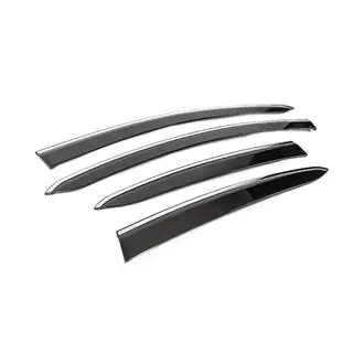 Deflettori Finestrini con Modanatura Cromata (4 pz, Sunplex Chrome) Fiat Linea 2006-2018 foto 3