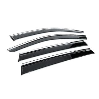 Deflettori Finestrini con Modanatura Cromata Niken Luxury (4 pz) foto 3
