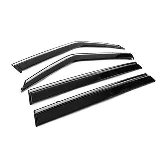 Deflettori Finestrini con Modanatura Cromata Niken Luxury (4 pz) Nissan Patrol Y62 2010-2024 foto 3