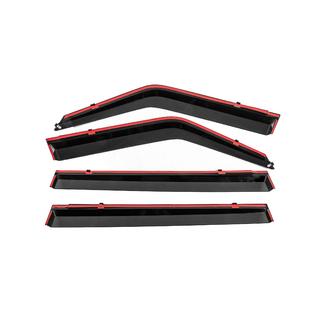 Deflettori Finestrini con Modanatura Cromata Niken Luxury (4 pz) Nissan Patrol Y62 2010-2024 foto 4