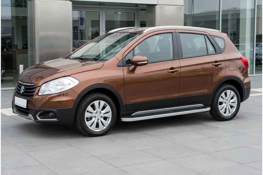 Suzuki SX4 S-Cross 2013-2016 Pedane Laterali Tayga Grey (2 pz, Alluminio) Image