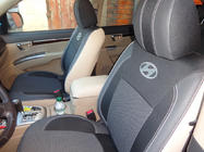 Hyundai Santa Fe 2 2006-2012 Coprisedi Auto (Similpelle↗Tessuto, Premium) foto 16
