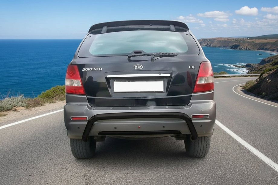 Kia Sorento I BL 2002-2009 Barra Posteriore Black (Acciaio Inox) Image