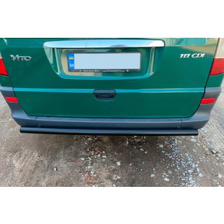 Barra Posteriore AK002 Nera (Acciaio Inox) Mercedes Viano 2004-2014 foto 2