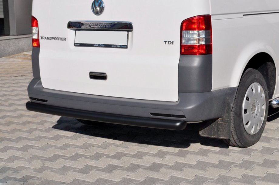 Volkswagen T5 Transporter 2003-2010 Barra Posteriore AK002 Nera (Acciaio Inox) Foto 1