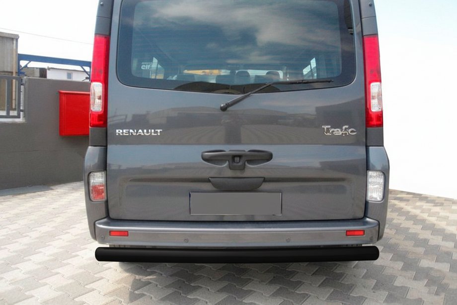 Renault Trafic 2001–2015 Protezione Posteriore AK002 Nero (Acciaio Inox) Image