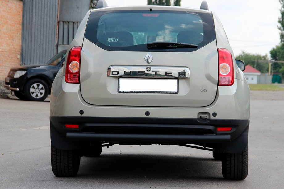 Renault Duster 2008–2017 Roll Bar Posteriore Dritto Black (Acciaio Inox) Image