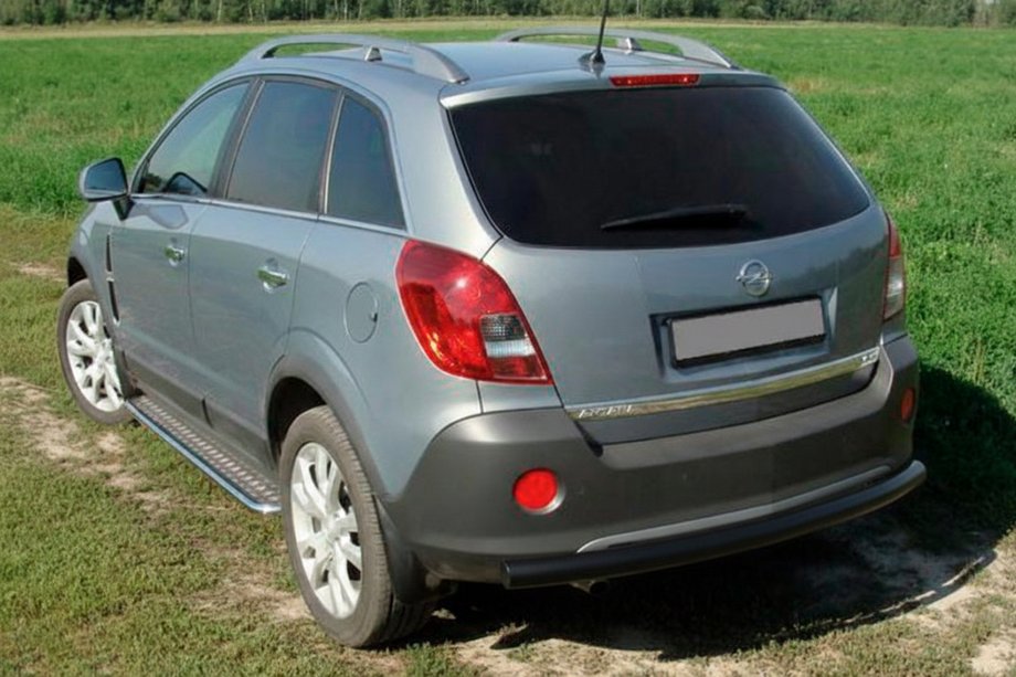 Opel Antara 2006-2017 Barra Posteriore AK002 Nera (Acciaio Inox) Image