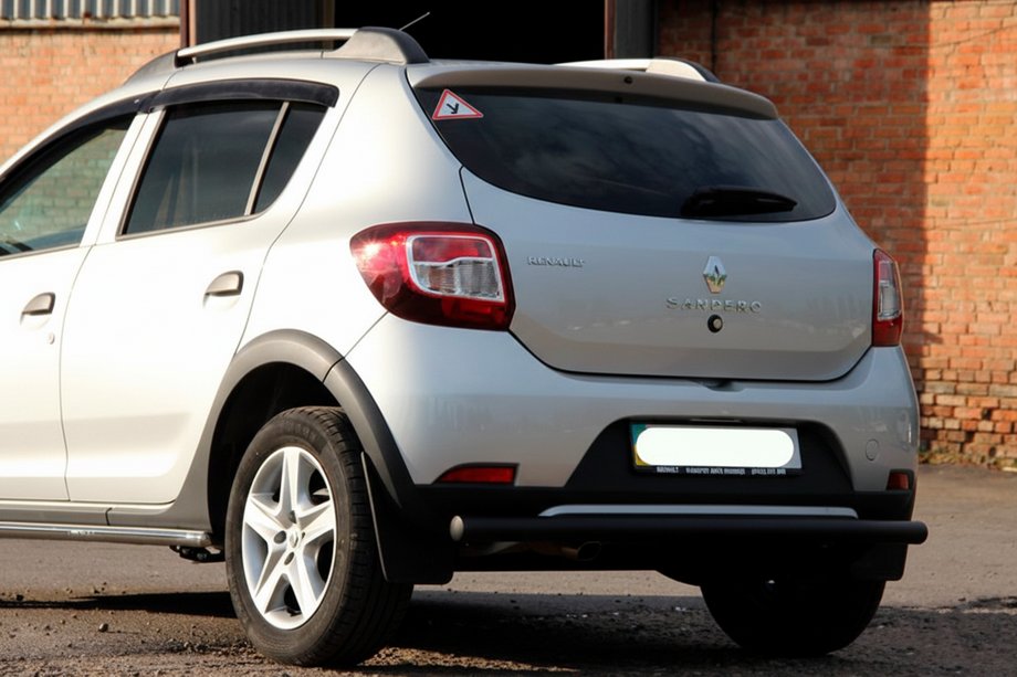Dacia Sandero 2013-2020 Barra Posteriore AK002 Nera (Acciaio Inox) Foto 3