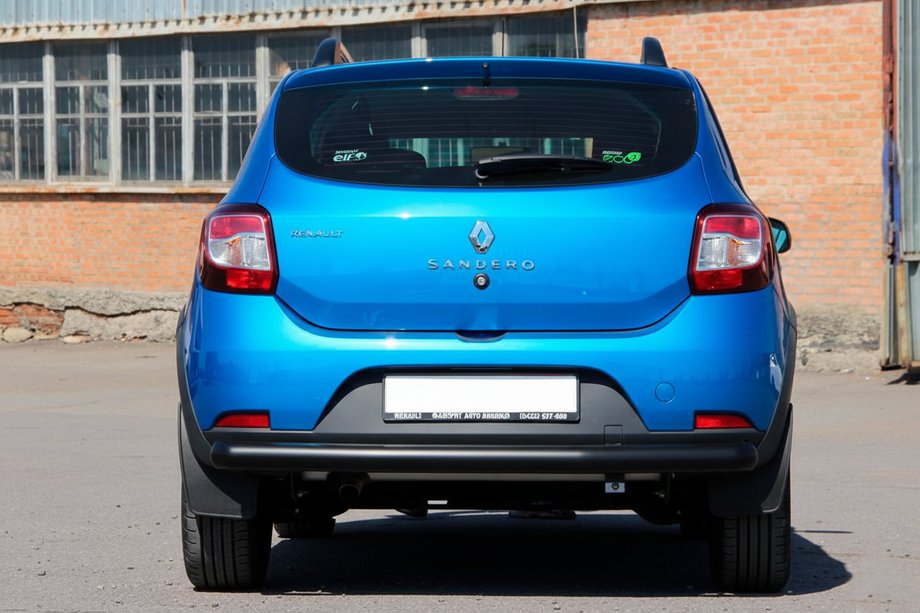 Dacia Sandero 2013-2020 Barra Posteriore AK002 Nera (Acciaio Inox) Foto 4