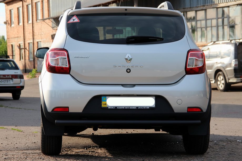 Dacia Sandero 2013-2020 Barra Posteriore AK002 Nera (Acciaio Inox) Foto 6