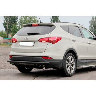 Barra Posteriore AK002 Nera (Acciaio Inox) Hyundai Santa Fe 3 2012-2018 foto 1