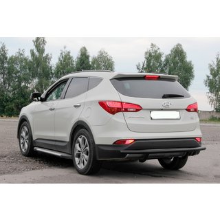 Barra Posteriore AK002 Nera (Acciaio Inox) Hyundai Santa Fe 3 2012-2018 foto 2