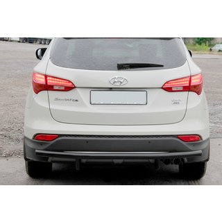 Barra Posteriore AK002 Nera (Acciaio Inox) Hyundai Santa Fe 3 2012-2018 foto 3