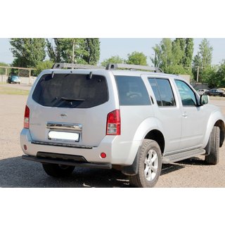 Barra Posteriore AK002 Nera (Acciaio Inox) Nissan Pathfinder R51 2005-2014 foto 1
