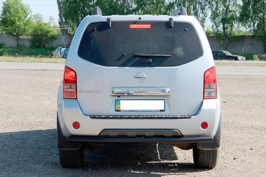 Nissan Pathfinder R51 2005-2014 Barra Posteriore AK002 Nera (Acciaio Inox) Foto 2