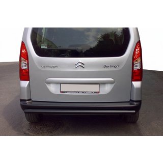 Protezione Posteriore Black (Acciaio Inox) 60 mm Citroen Berlingo 2008-2018 foto 1