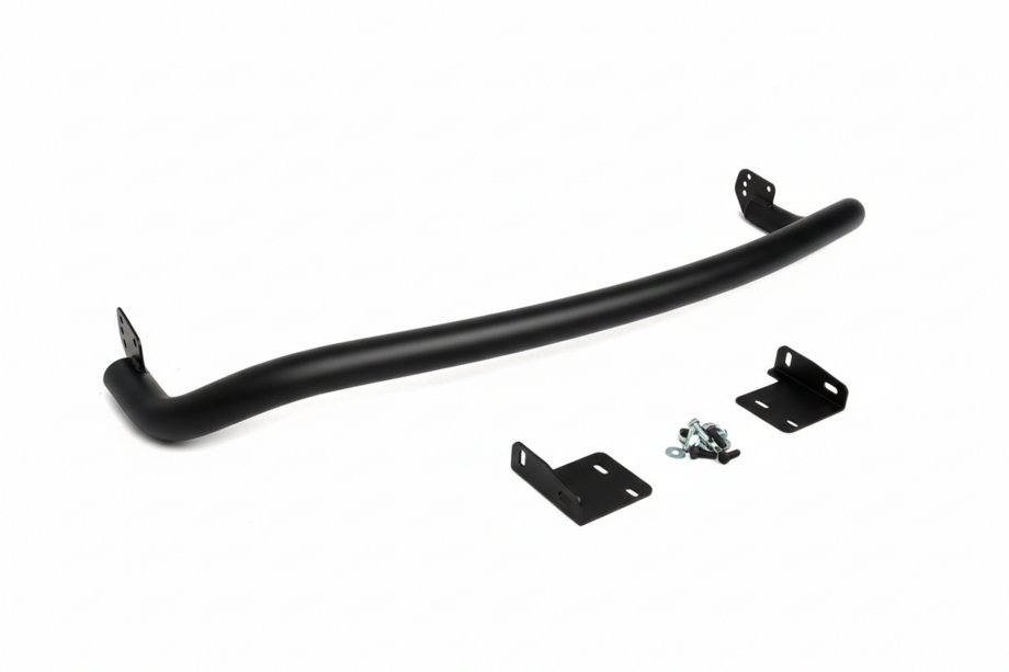 Hyundai Santa Fe 2 2006-2012 Barra Posteriore AK002 Nera (Acciaio Inox) Foto 2