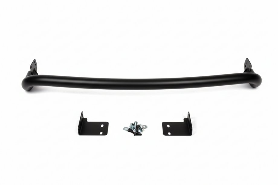 Hyundai Santa Fe 2 2006-2012 Barra Posteriore AK002 Nera (Acciaio Inox) Foto 1