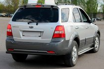 Kia Sorento I BL 2002-2009 Barra Posteriore AK002 Nera (Acciaio Inox) foto 2