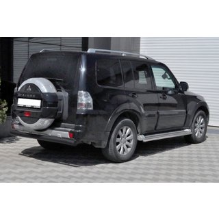 Barra Posteriore AK002 Nera (Acciaio Inox) Mitsubishi Pajero Wagon III 1999-2006 foto 2