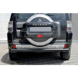Barra Posteriore AK002 Nera (Acciaio Inox) Mitsubishi Pajero Wagon III 1999-2006 foto 1